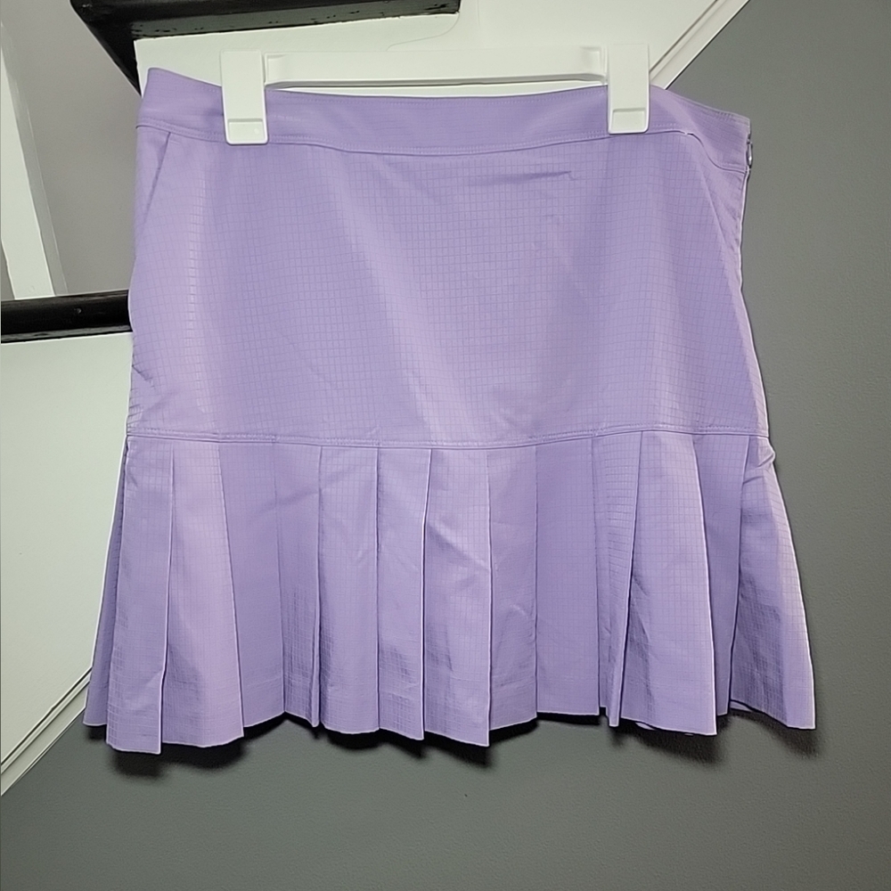 Lavender Pleated Women's Shorts Skort
